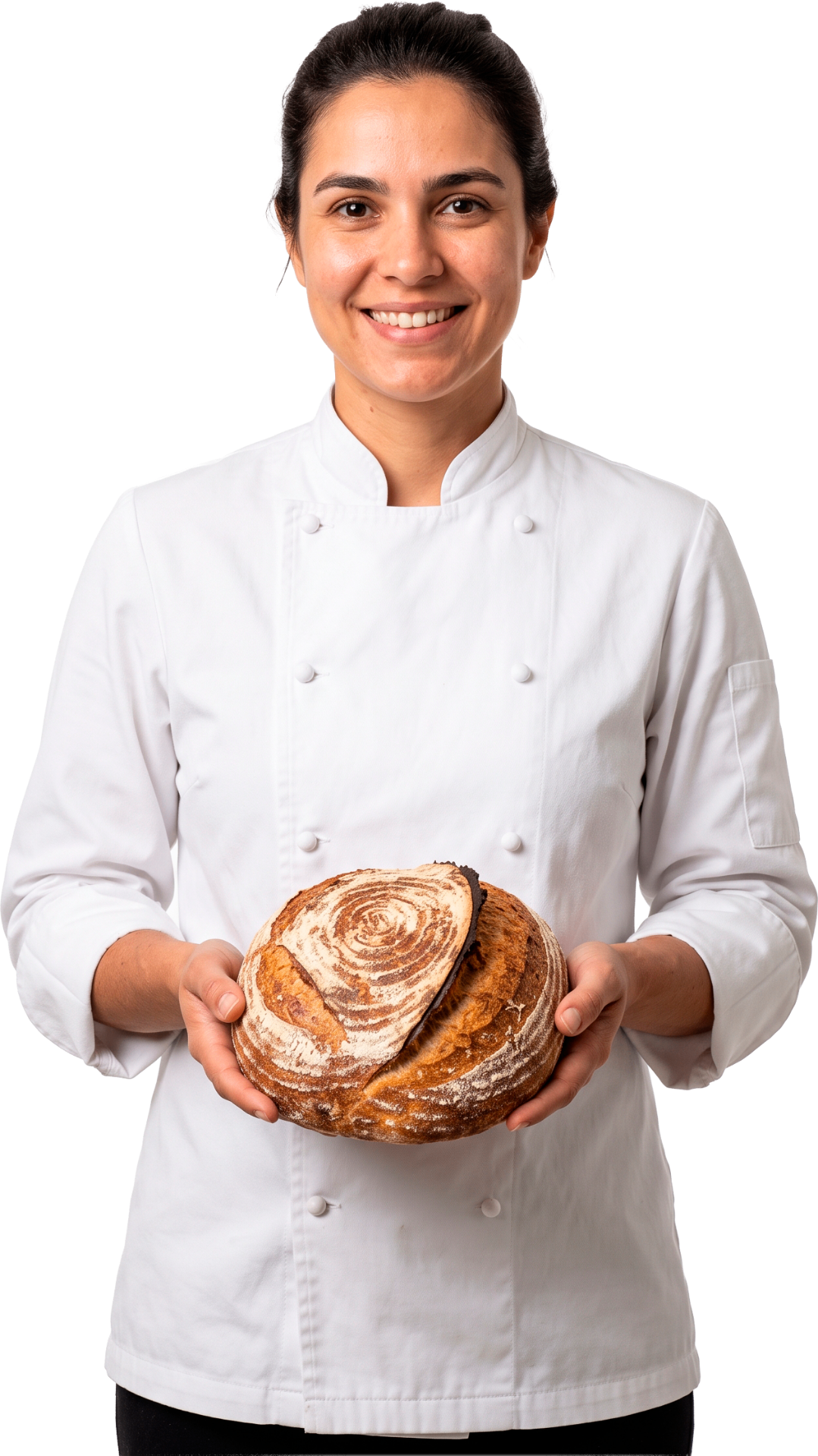 Chef Sagrado Boulangerie segurando pão artesanal
