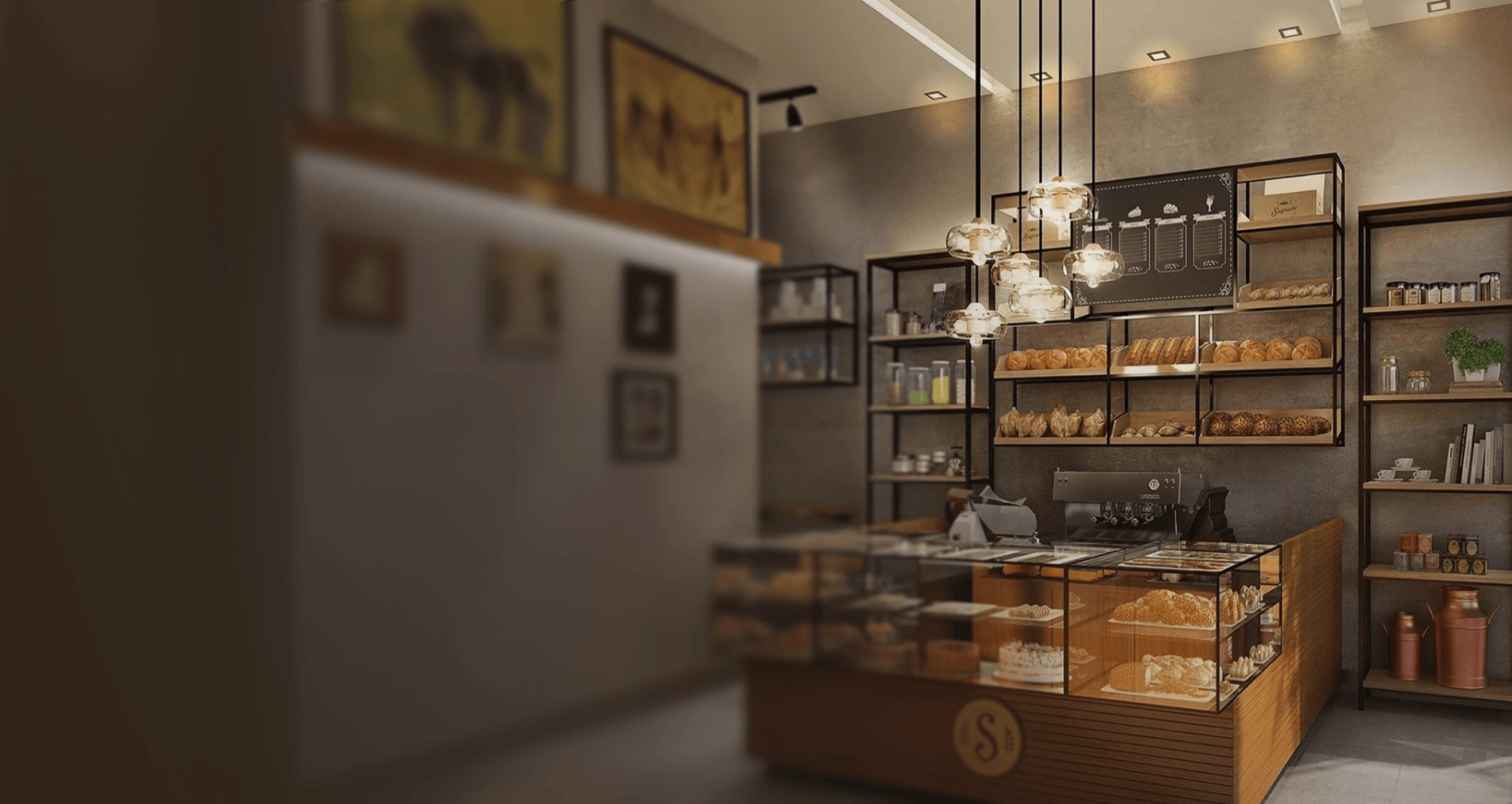 Franqueada Sagrado Boulangerie segurando pão artesanal francês
